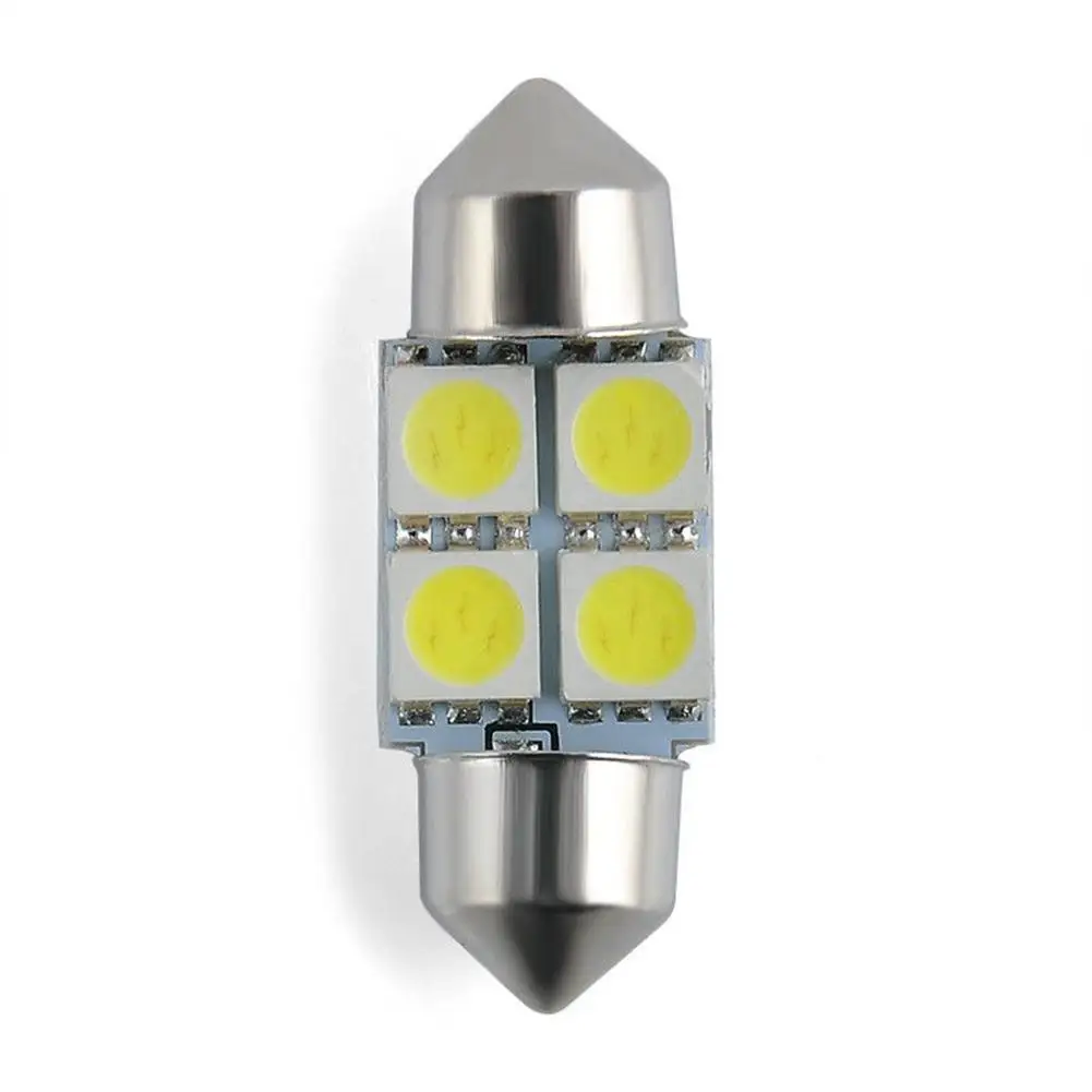 10 шт./лот белая 4 светодиода Smd Festoon Dome автомобильная лампа C5W 211 212 12 В 31 мм 4SMD 5050
