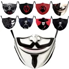 Пылезащитная маска для лица для косплея V для вендетты, маски для взрослых и детей, моющиеся фильтры