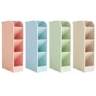 Многофункциональный настольный держатель для ручек с 4 Сетками, офисный и школьный чехол для хранения, настольный органайзер для карандашей из пшеничной соломы, канцелярские принадлежности