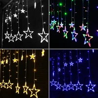 led small lights five pointed star string holiday christmas neon flashing lights outdoor gypsophila lights christmas decorations