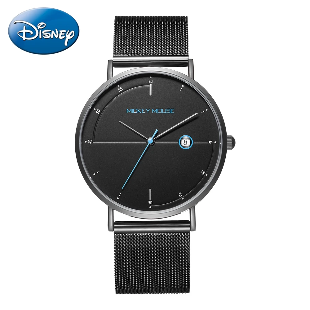 Relógio de Quartzo Novo Jovem Ultra Fino Masculino Aço Inoxidável Milanês Malha Banda Horas Menino Moda Calendário Negócios Relógios Montre