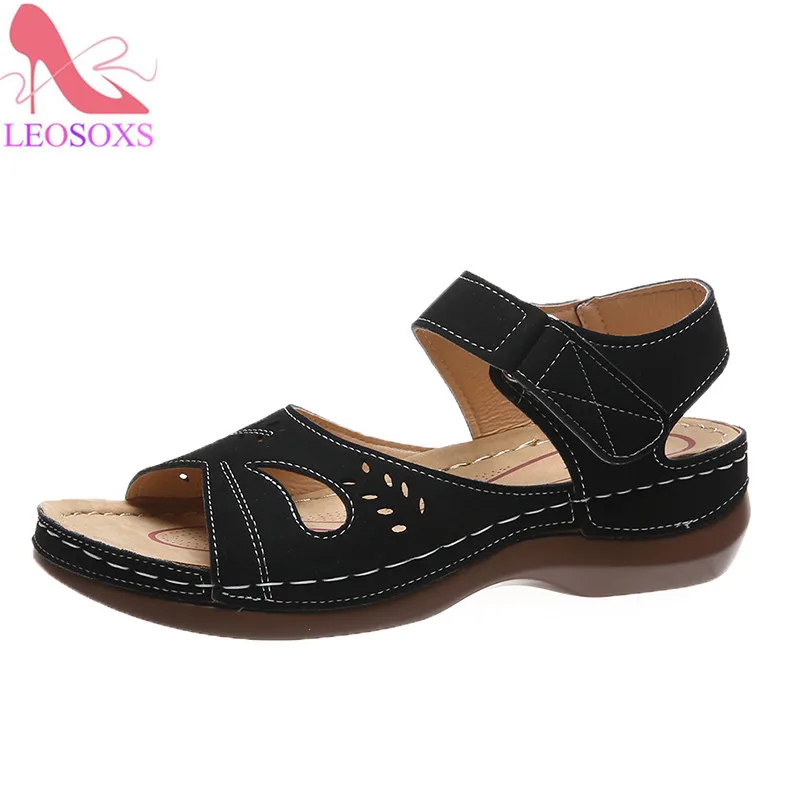 Женские босоножки Новая Летняя обувь сандалии на танкетке Chaussure Femme Повседневные