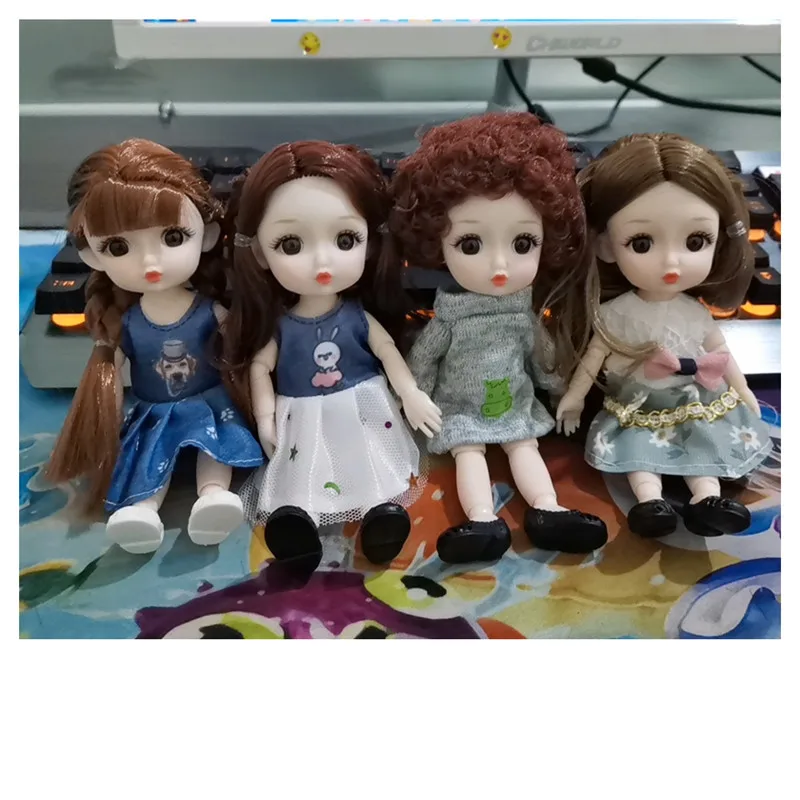 Кукла шарнирная 16 см 1/12 13 шарнирных подвижных пластиковых тела модная