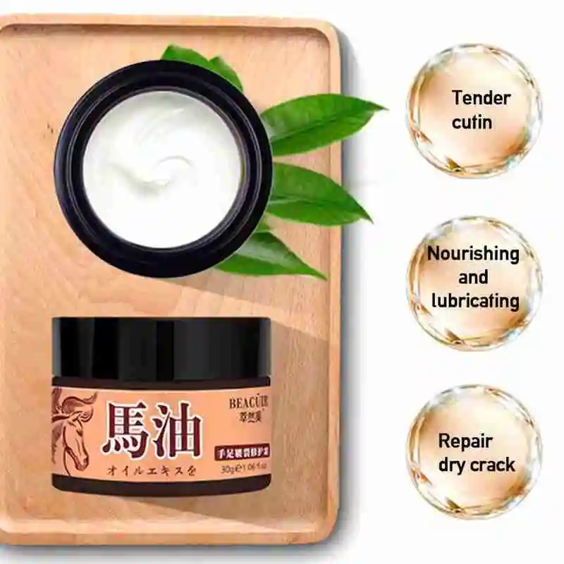 

30G Natural Horse Oil Hand Foot Peeling Repair Cream Itching Feet Anti-Chapping Blisters For Athlete Feet Foot Massage Care D0S2