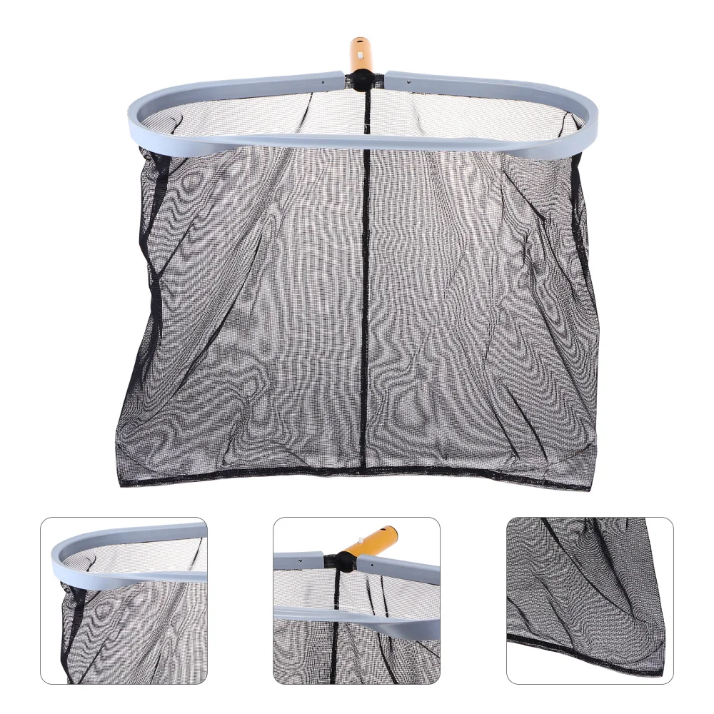 

1pc Swimming Pool Scoop Net Pond Cleaning Net Portable Cleaning Tool (Black)