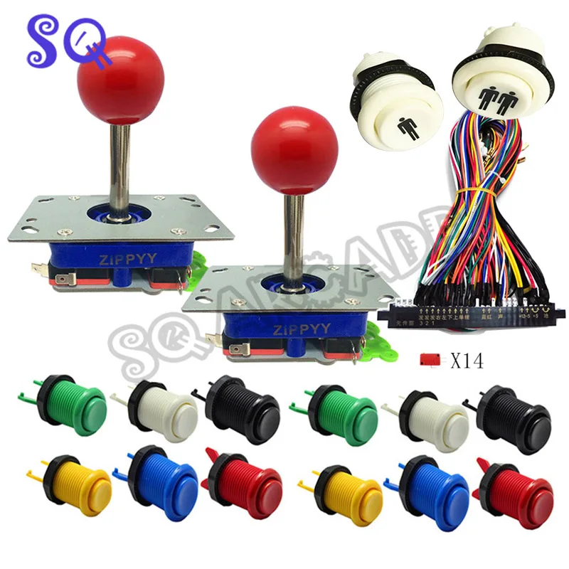 Набор для аркадных игр JAMMA 60 в 1 2 джойстика HAPP 4/8 way и 14 американских кнопок MAME