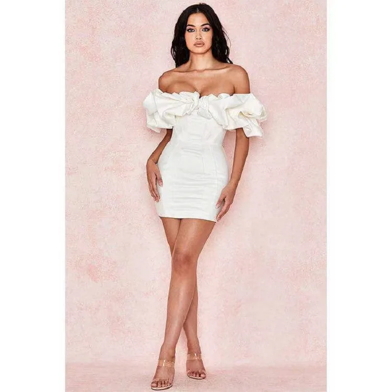 

BaoZhuo2021 Ruched Satin Summer Dress Drawstring Spaghetti Straps Cowl Neck Backless Short Dresses for Women Party Sexy Vestidos