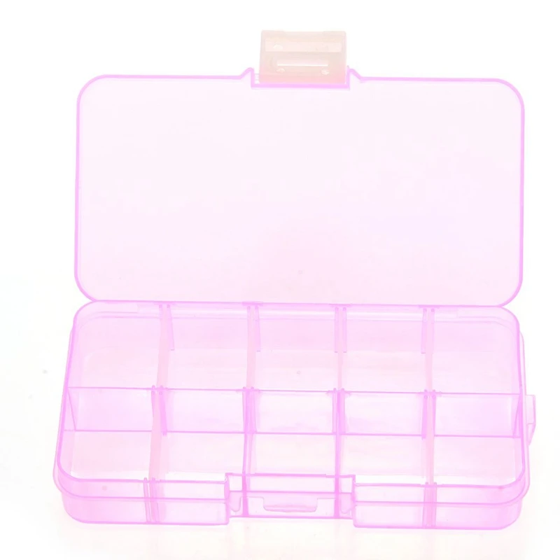Pillbox Box 10 Removable Cases for Jewellery Fake Nails Pills Medicament | Дом и сад