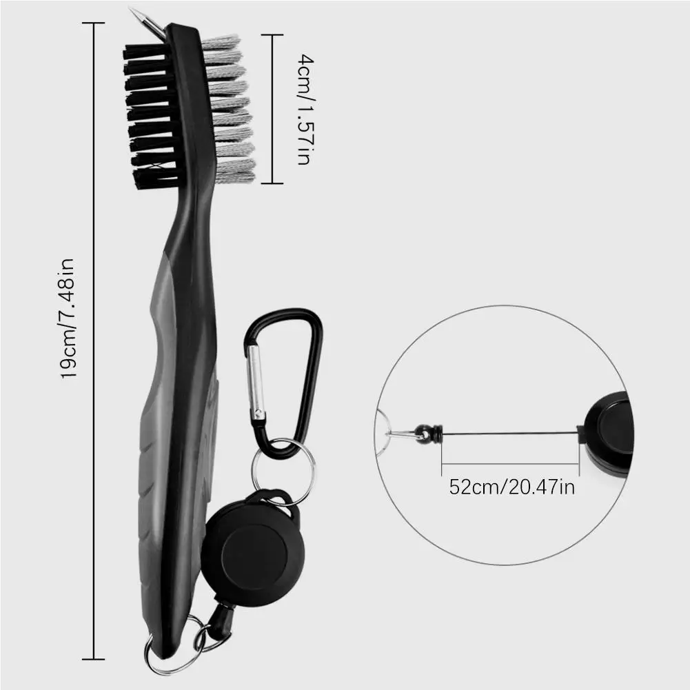 

High Quality Outdoor Sports Golf Brush And Towel Kit Cleanign Set With Portable Storage Bag Club Groove Cleaner 2PCS/Set