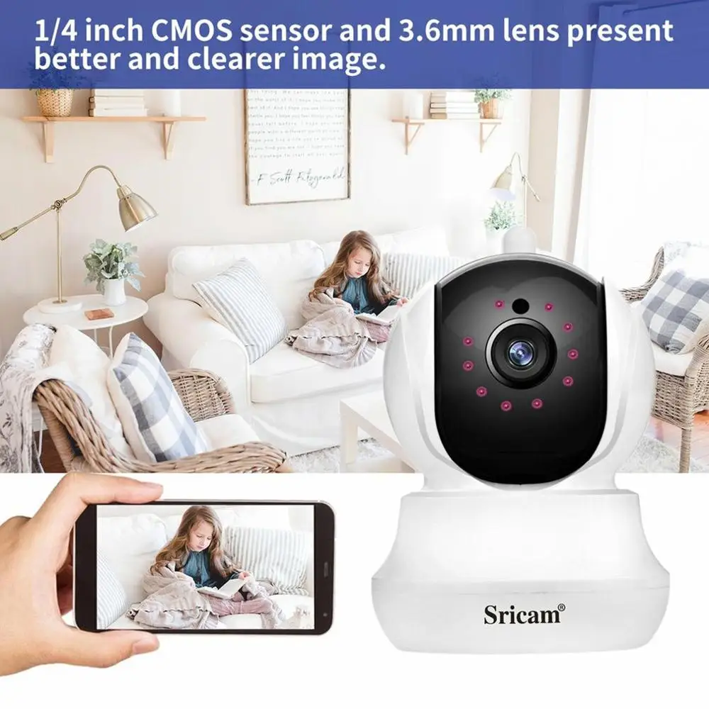 Sricam SP020 HD 1080P WiFi IP комнатная камера безопасности IR-CUT Suvillance Беспроводная камера для домашнего видеонаблюдения CCTV детский монитор