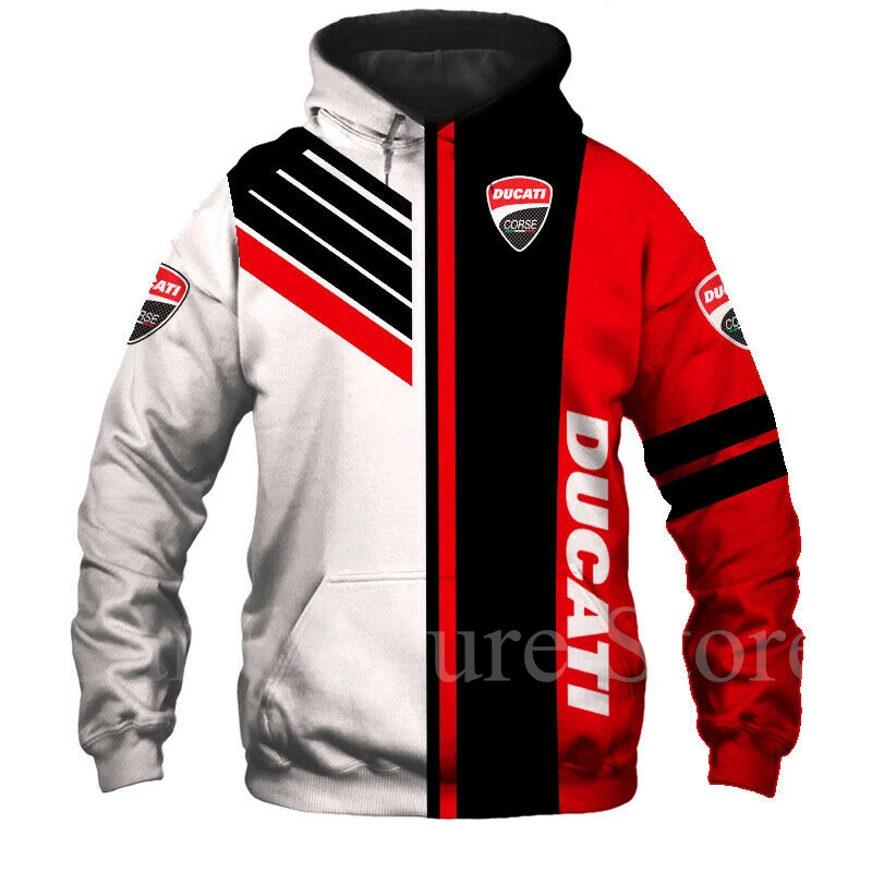 

2021 New Ducati Men's Hoodie3D Printed Sweatshirt High Quality Pullover Top Oversized Streetwear Coat Harajuku Hooded Sweatshirt