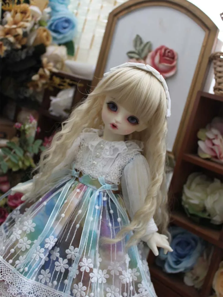 

1/6 1/4 1/3 шарнирное платье + резинка для волос, кукла радужного цвета, платье для шарнирных кукол 1/3 1/4 1/6 SD DD 1/6 Blyth, аксессуары для кукол