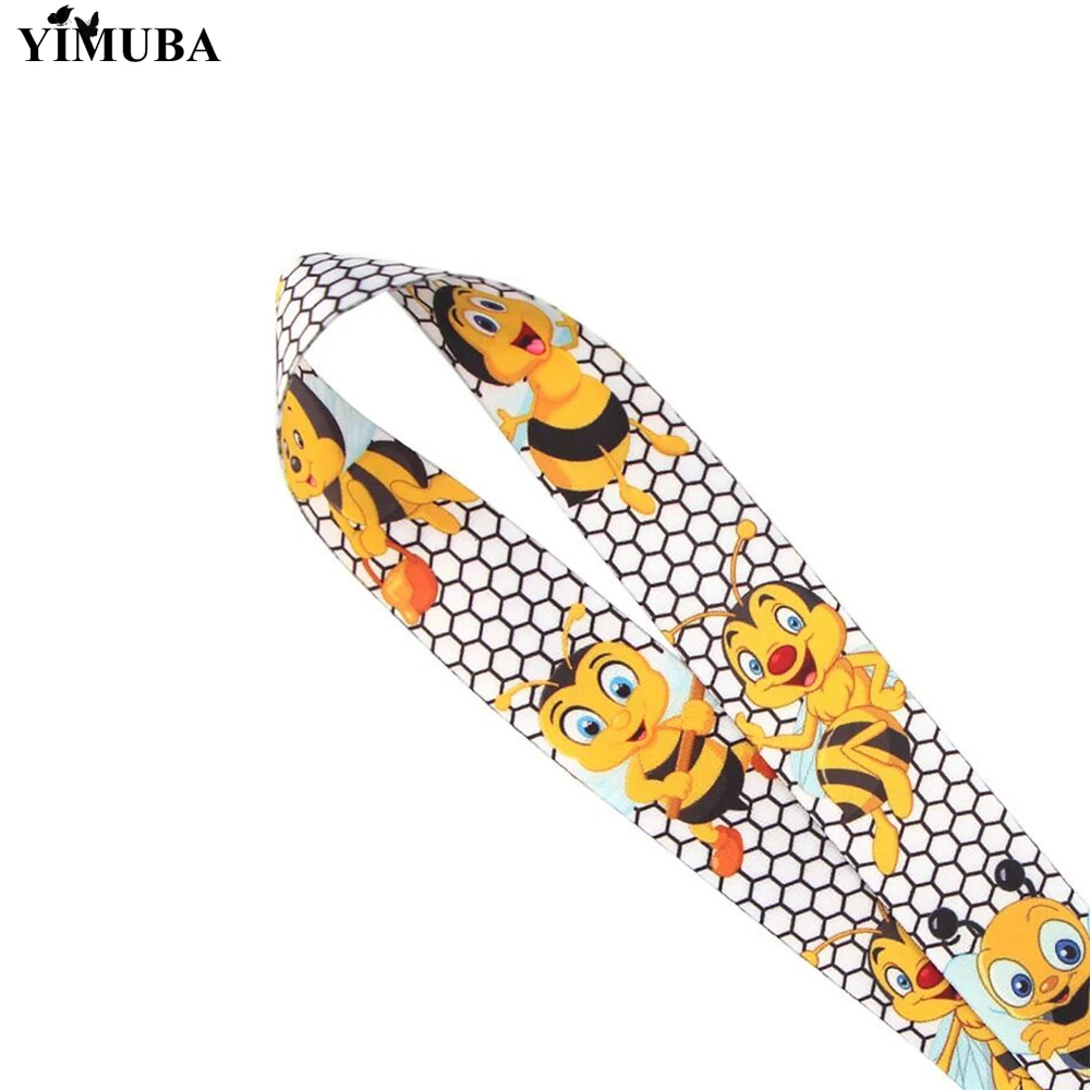 YIMUBA пчелы шнурок для ключей цепи шейные платки ID карты бейджа мультфильм тесьма