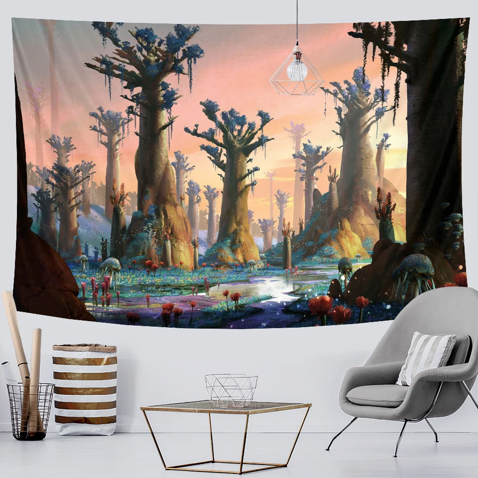 3D window flower art home decoration tapestry Hippie Mandala witchcraft wall hanging bedroom sheet sofa blanket yoga mat | Дом и сад