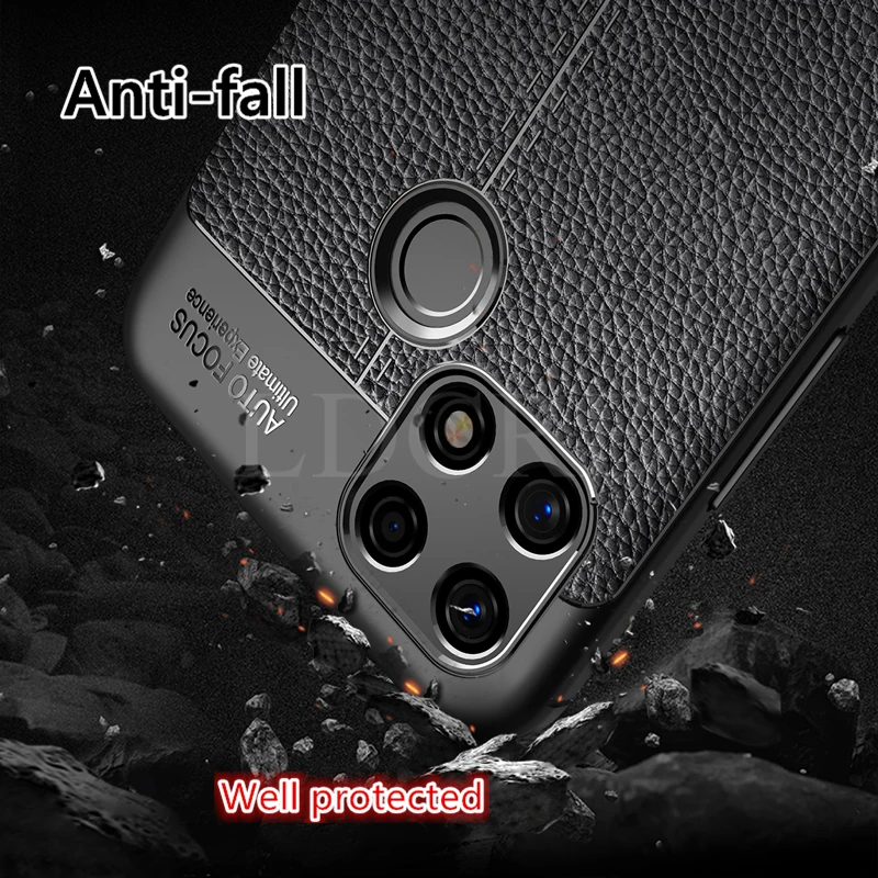 For Realme Narzo 30A Case Leather Silicone Shockproof Luxury Case For Realme Narzo 30 5G for Realme Narzo 50i Realme Narzo 30A