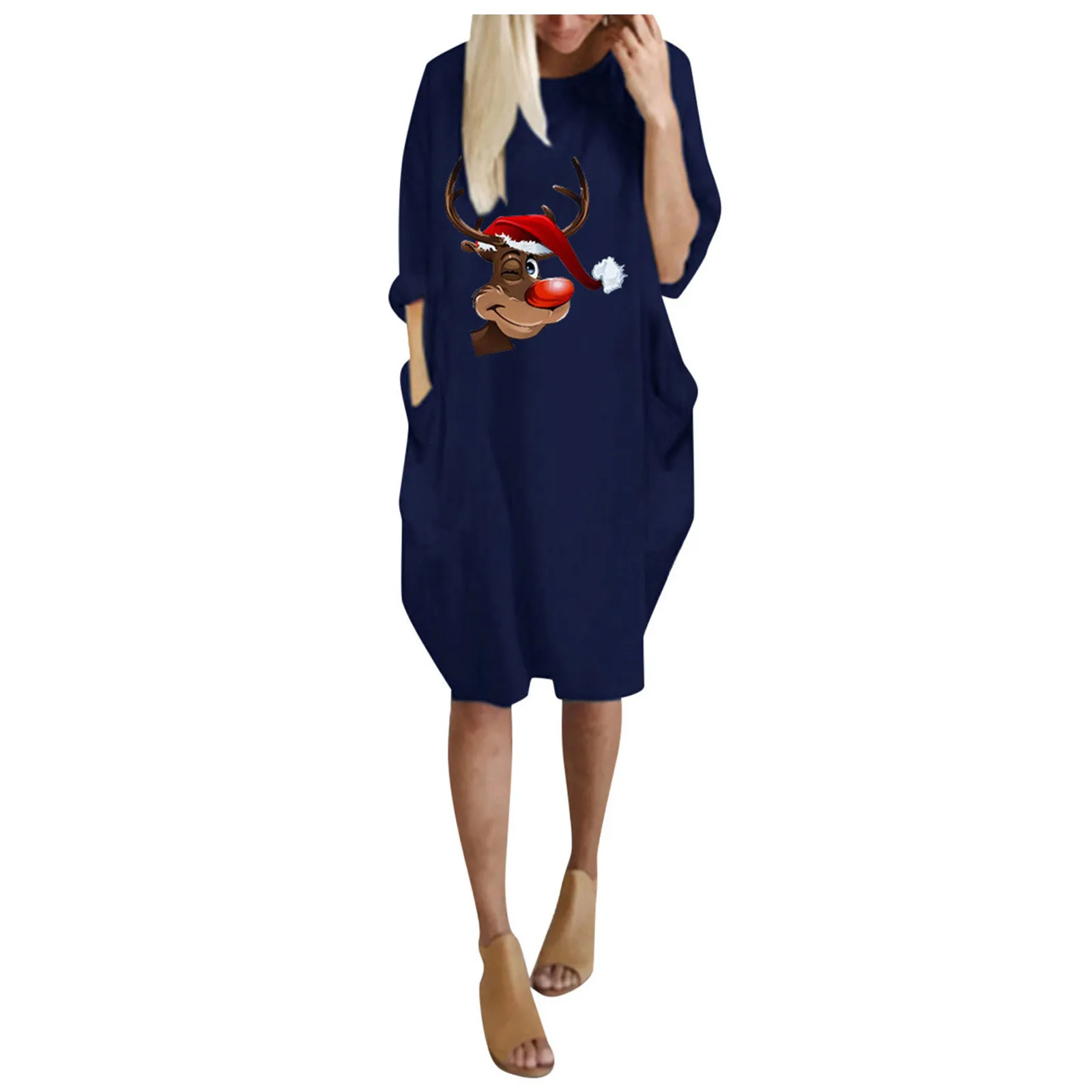 Модные vestido Женские зимние ботинки размера плюс свободного покроя с О образным