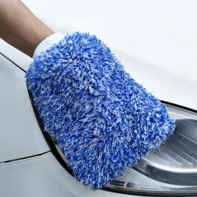 

Auto Wash&Maintenance Detailing Cleaning Soft Absorbancy Glove High Density Easy To Dry Microfiber Wash Mitt Cloth