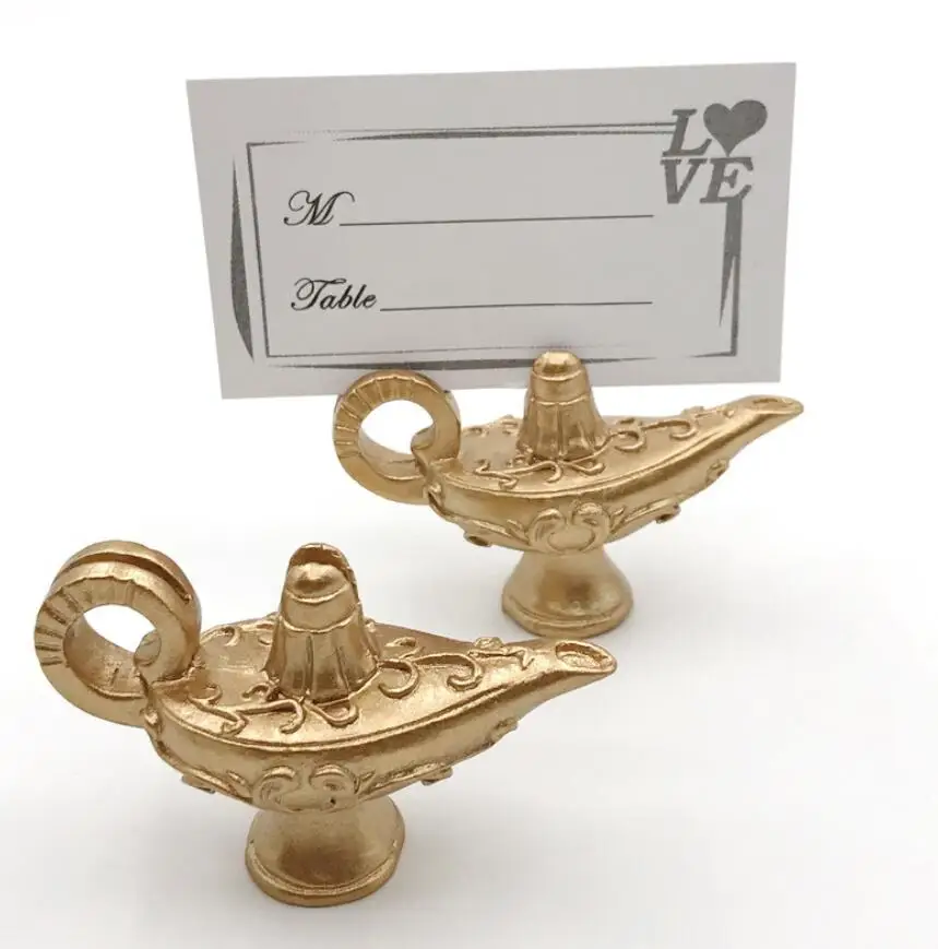 10 шт. волшебная лампа имя номер настольное меню место держатель для карт зажимом