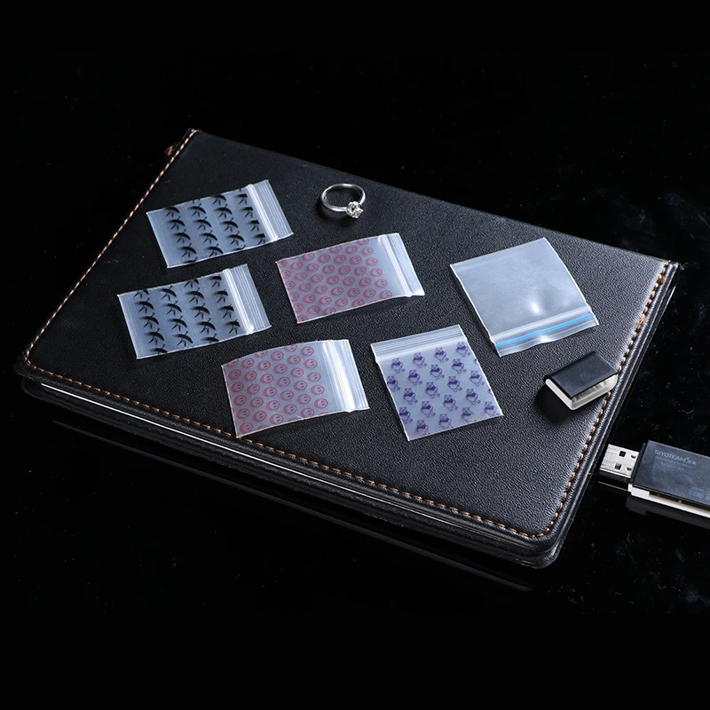 Мини пакеты Ziplock пластиковые на молнии упаковочные для таблеток маленькая сумка