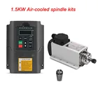 Квадратный мотор шпинделя с воздушным охлаждением, 24000 кВт, обмин, с преобразователем частоты YLHY для гравера с ЧПУ