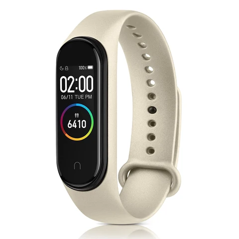 Блестящий силиконовый ремешок для Xiaomi Mi Band 4 3