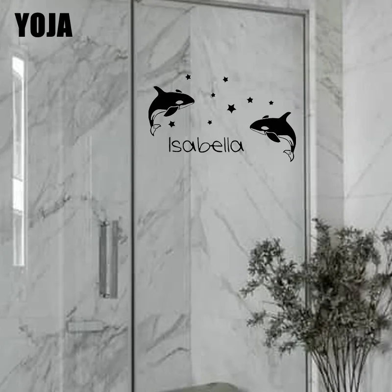 YOJA 18x30 см (одна группа) Детская комната Dcoration с милыми китами настенные наклейки