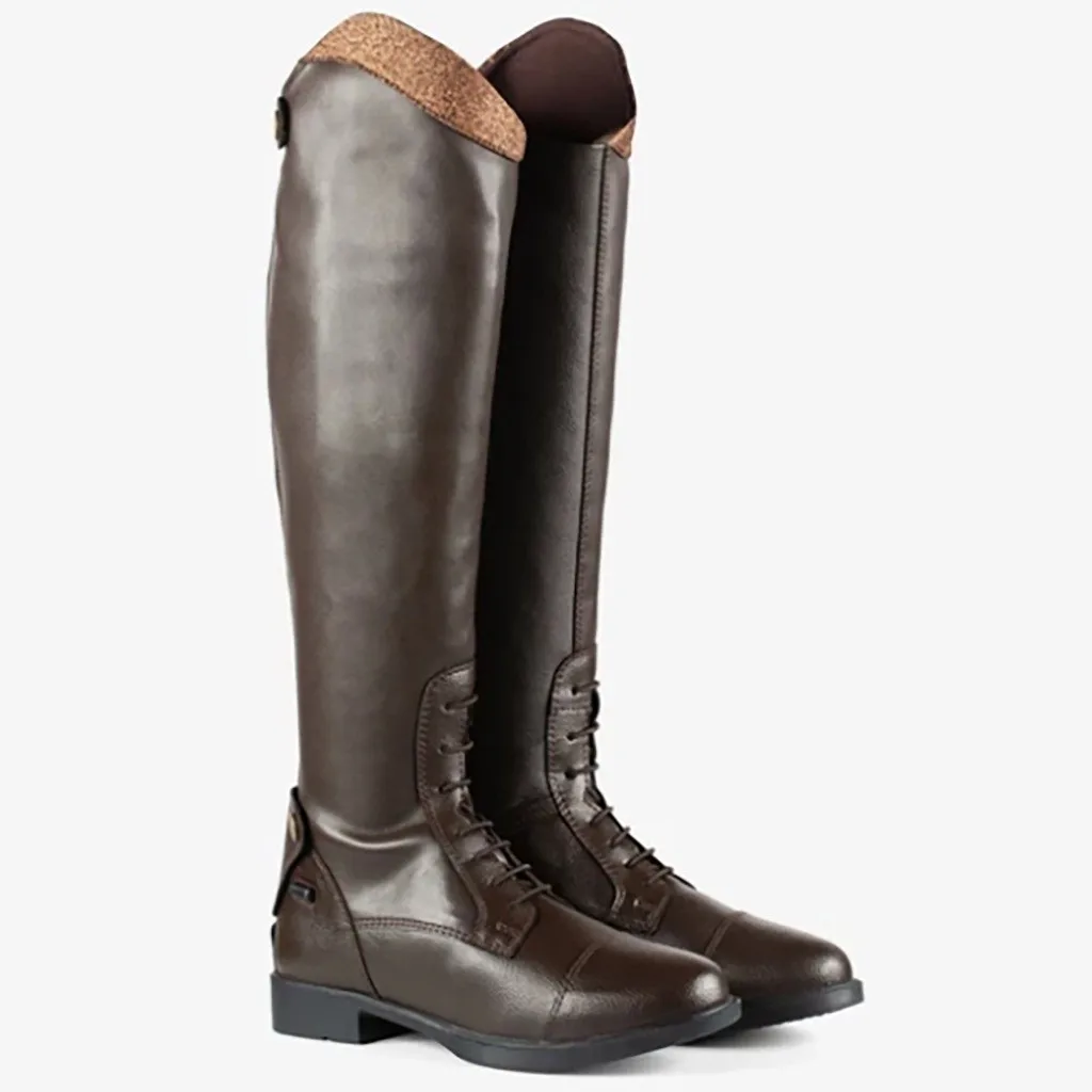 Women Knee High Leather Winter Boots Tight Warm Punk Unisex Med Heels Ridding Boots Formal Cool Retro Slip On Riding Shoes