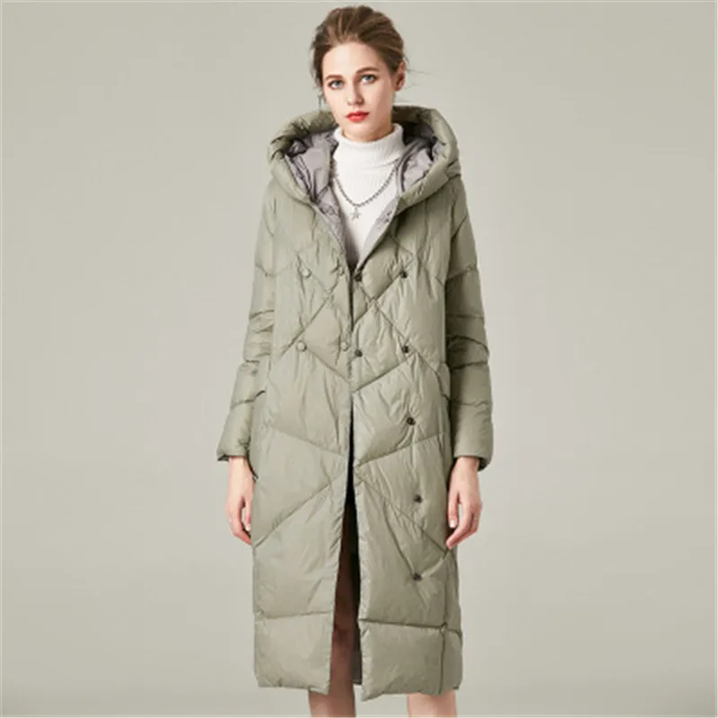 Высокое качество 90% белый утиный пух пальто женские парки зимний женский пуховик