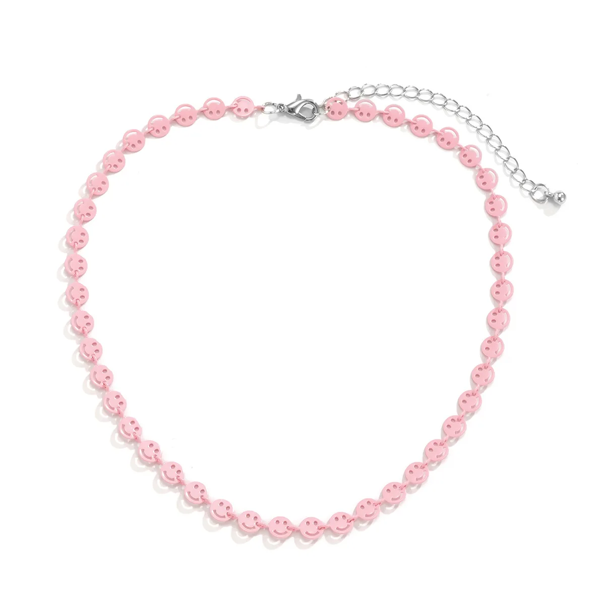 Простое Ожерелье-чокер с улыбающимся лицом однослойное ожерелье-цепочка