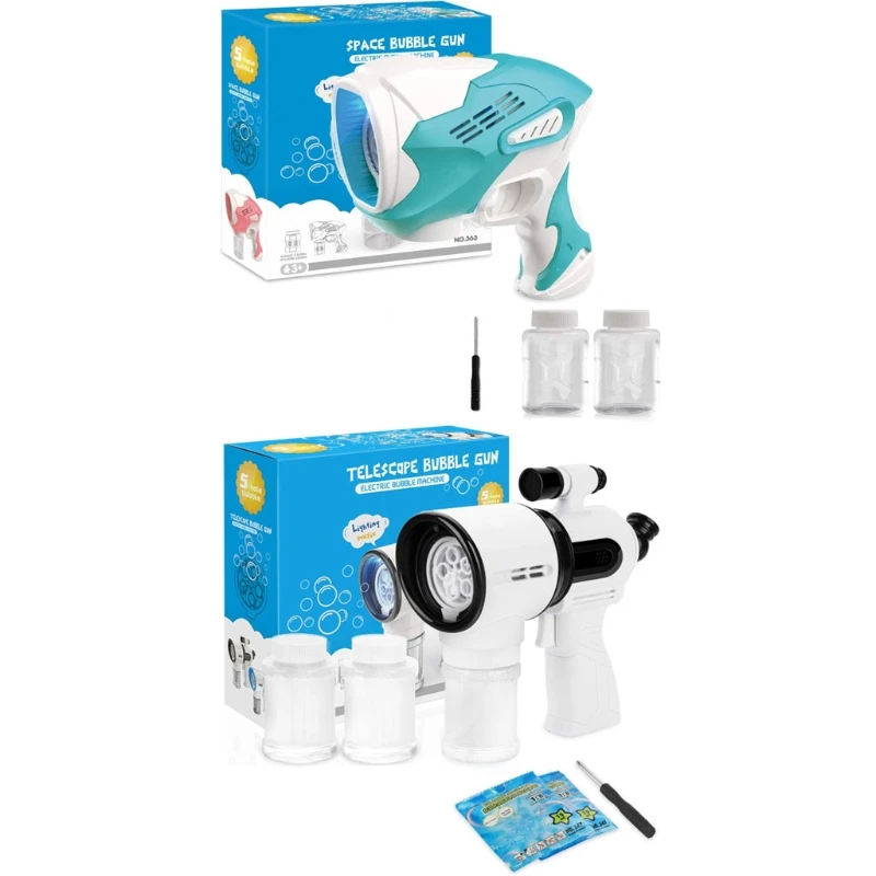 

97BE Beach Outdoor Toy for Kids Interactive Electric Toy 5 Hole Ma-gic Bubble Maker Soundable Toy for Wedding Celebration