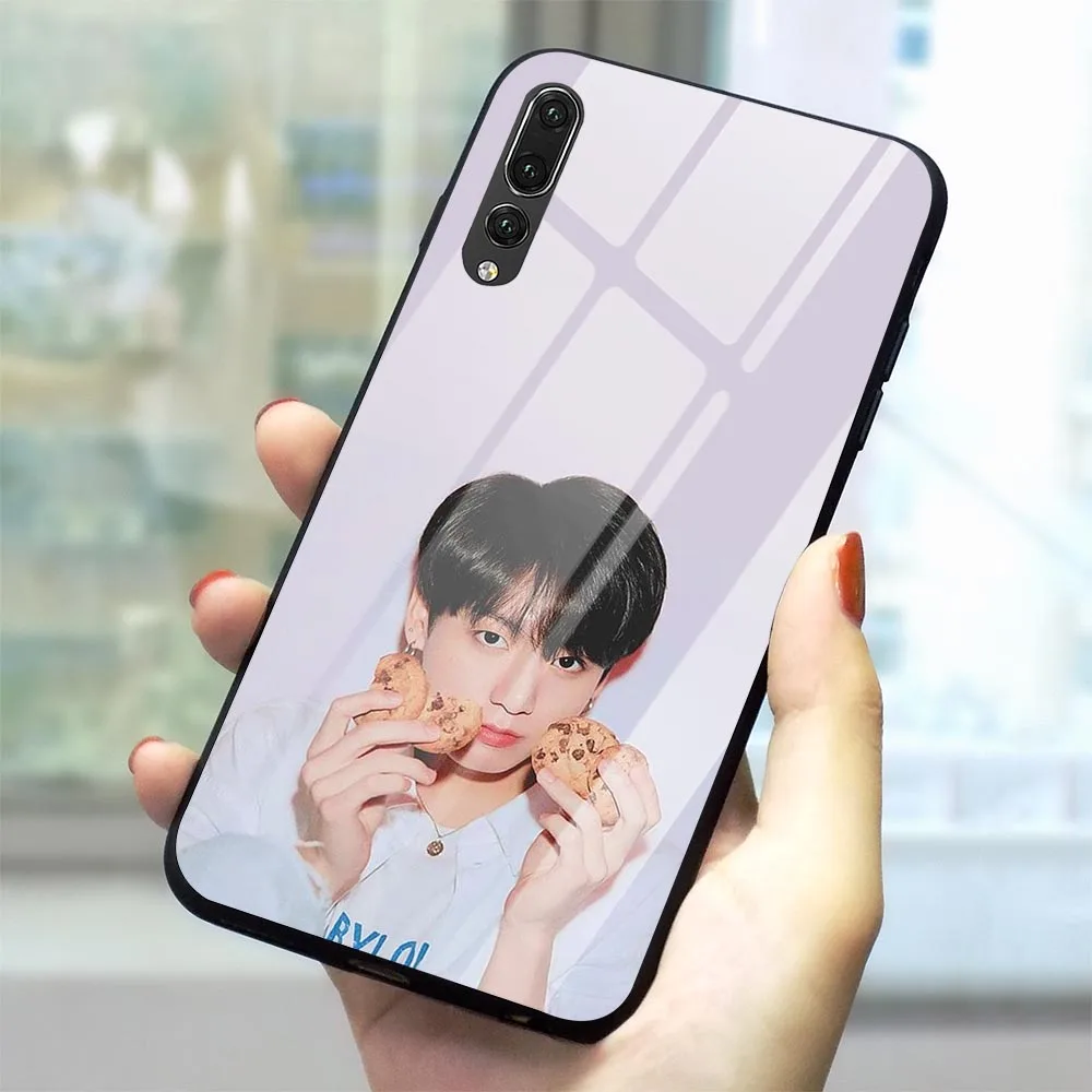Jungkook Kpop стеклянный чехол для телефона Huawei P10 LITE Mate 20 Lite Honor 9 10 7A P20 P30 PRO P Smart|Бамперы|