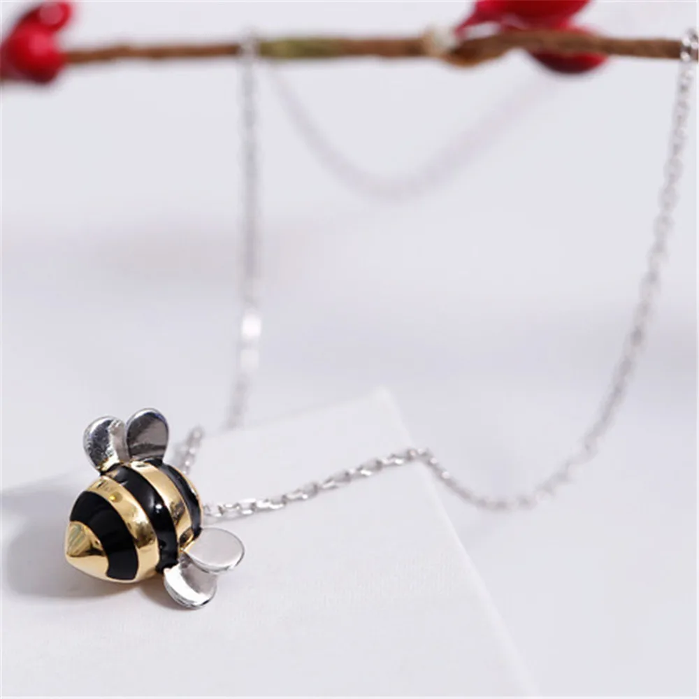Серебряный Цвет Милая божья коровка ожерелье для женщин Изысканный творческий