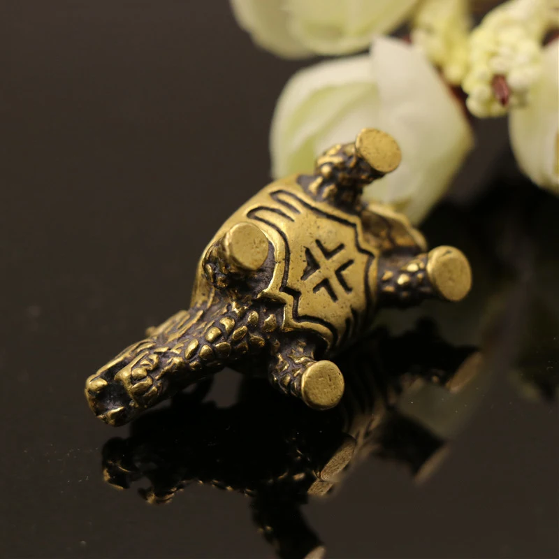 1 шт. винтажная латунная подвеска в виде черепахи головы дракона подвески брелок