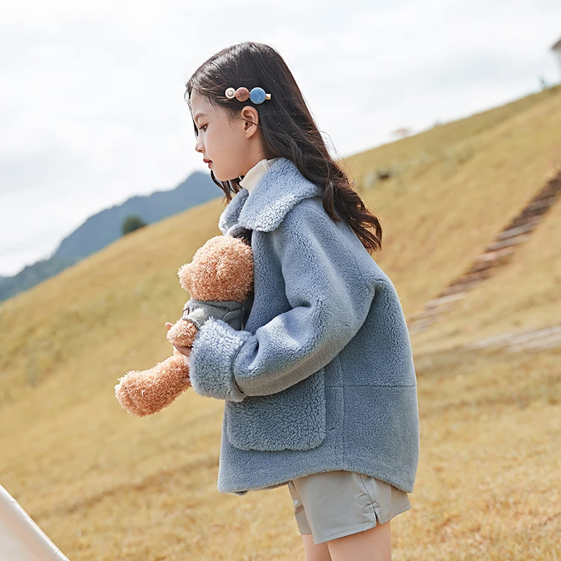 Пальто для девочек осень и весна Высококачественная супермягкая флисовая куртка