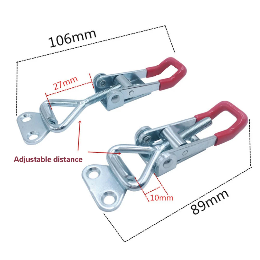 

198Lbs 150KG Adjustable Toolbox Case Metal Toggle Latch Catch Clasp Quick Release Clamp Anti-Slip Push Pull Clamp Tools Hot Sell