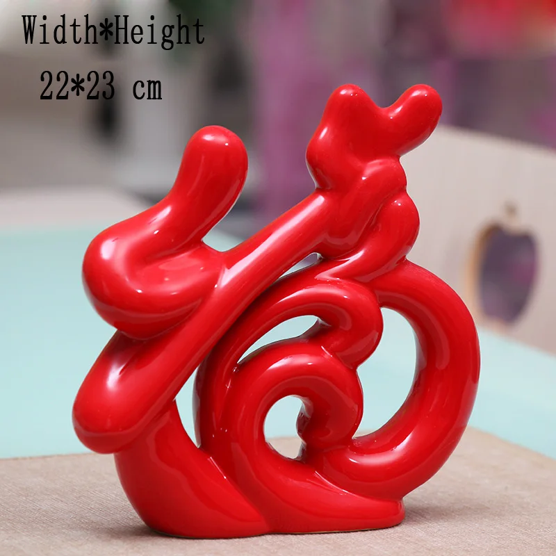 Украшение дома аксессуары красный керамический Настольный орнамент миниатюрный