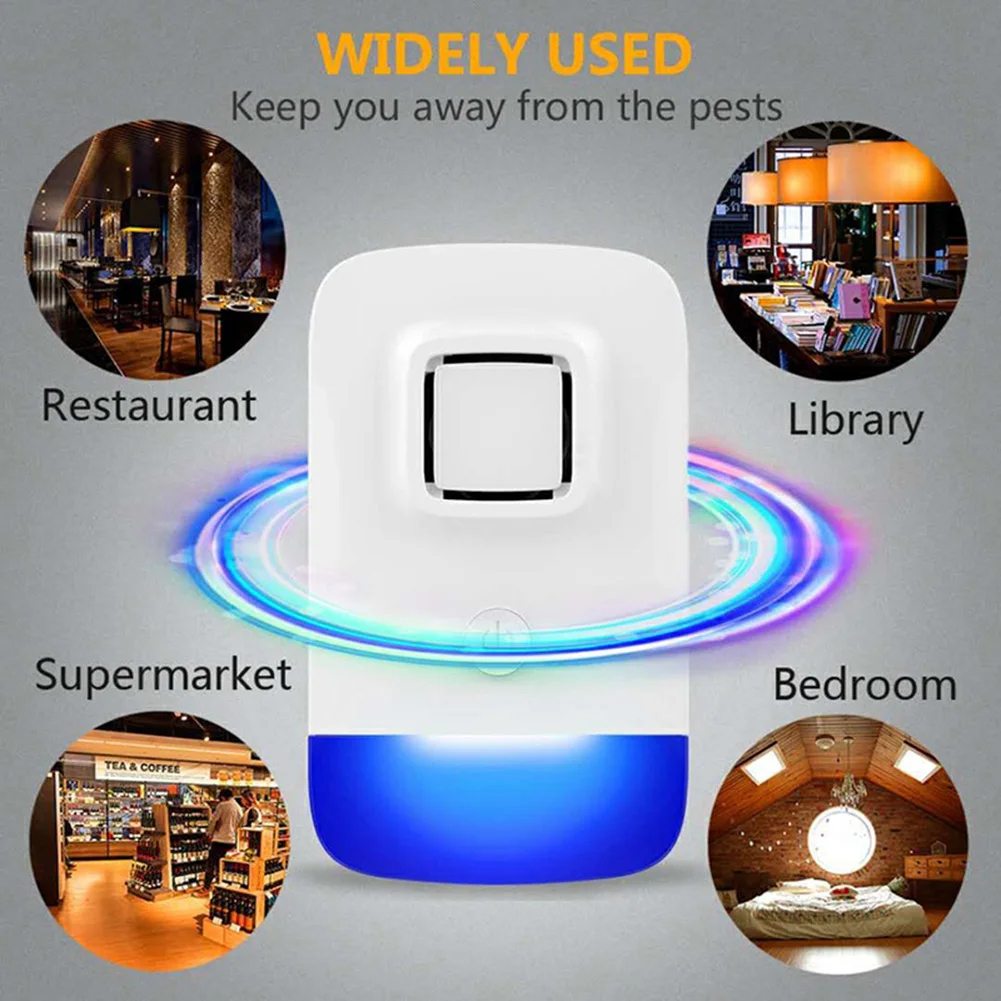 Indoor Mosquito Insect Repeller Rat Mouse Cockroach Pest Repellent Killer Electronic Ultrasonic Control EU/US/UK Plug | Дом и сад
