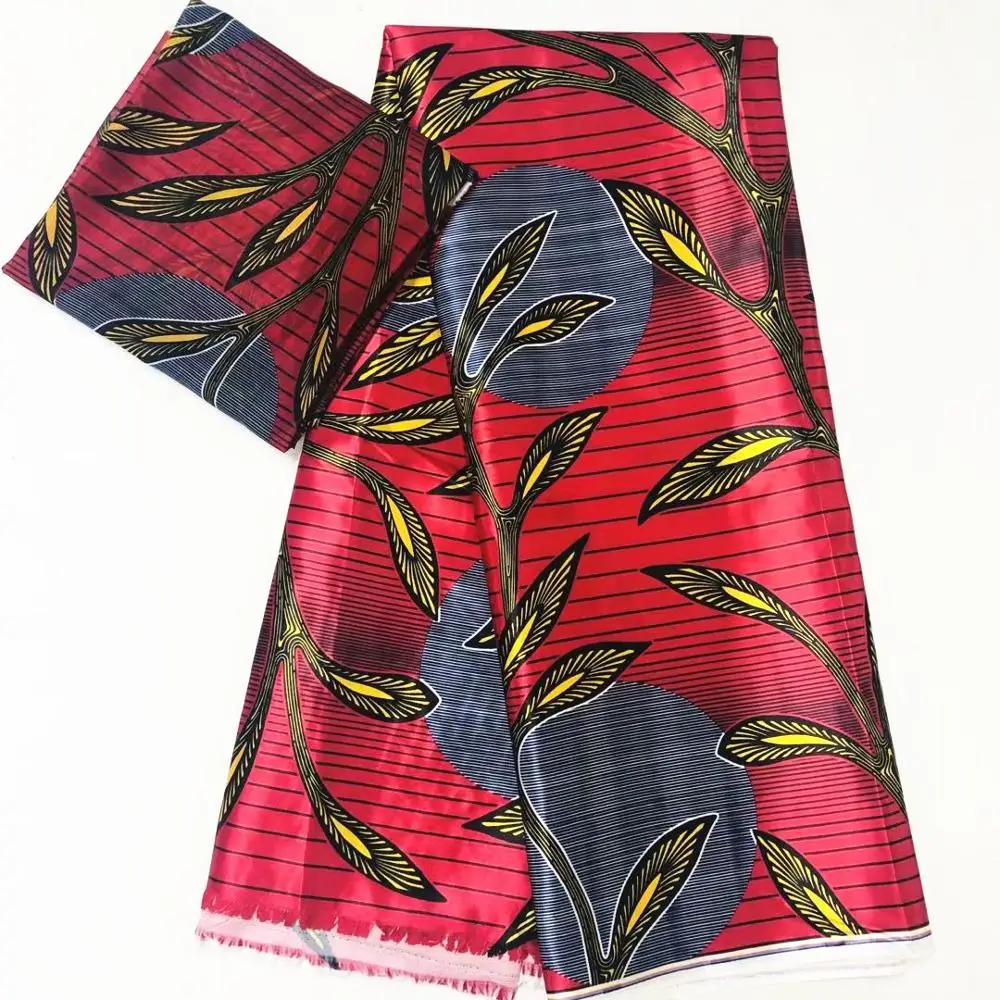 4 ярда audel ткань + 2 шифон имитация шелка цифровой печати Анкара Африканский Воск