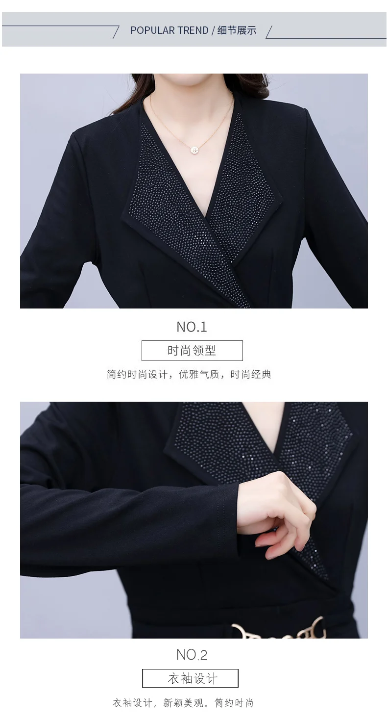 

Black Blazer And Pants Set For Woman Suits Lady Suit Office Luxury Women's Clothing Conbinaison Femme Business Suit