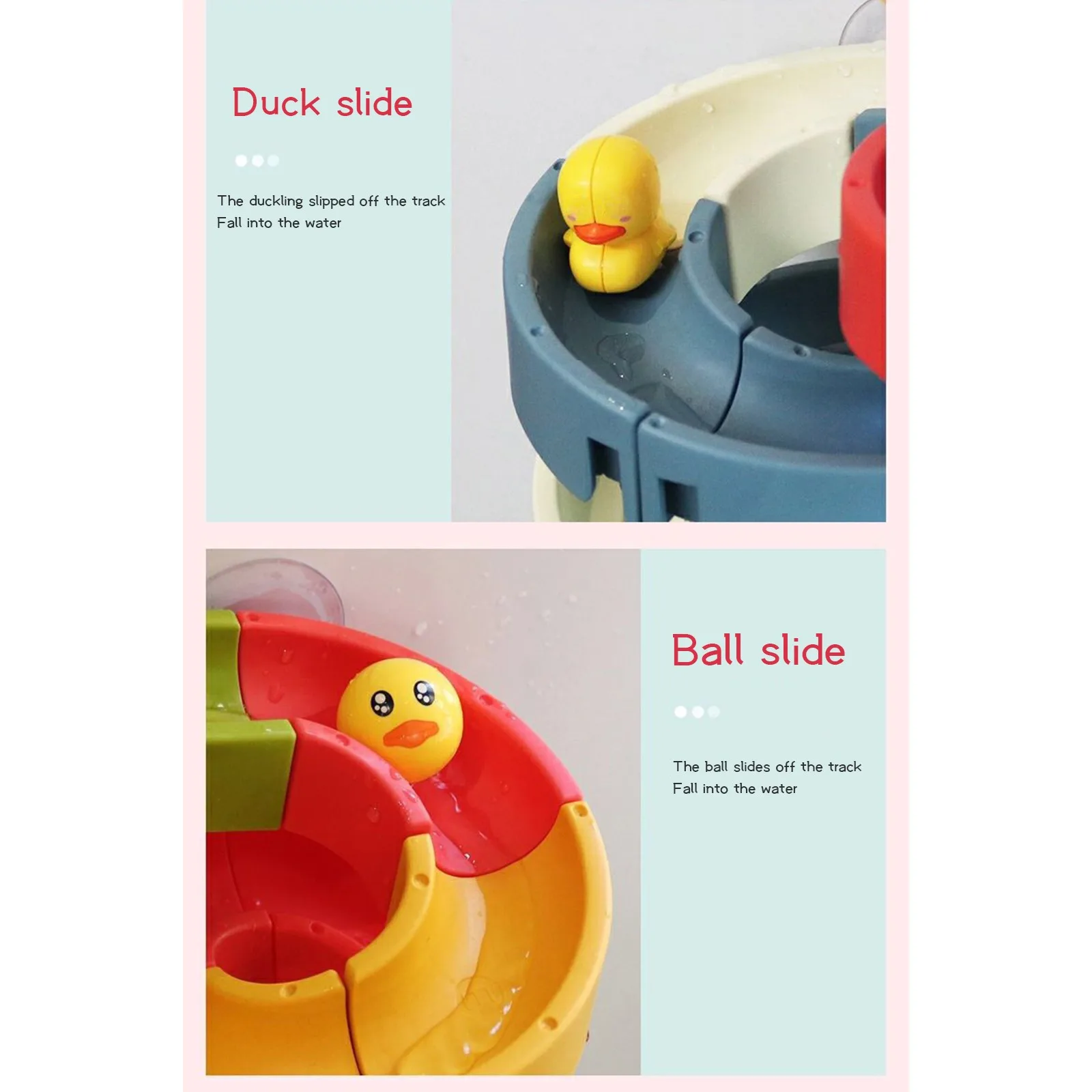 

Fidget toys DIY Slide Indoor Waterfalls Track Stick to Wall Bathtub Toy Gifts Play Water Games Tool Bathing Shower Games Toy L5