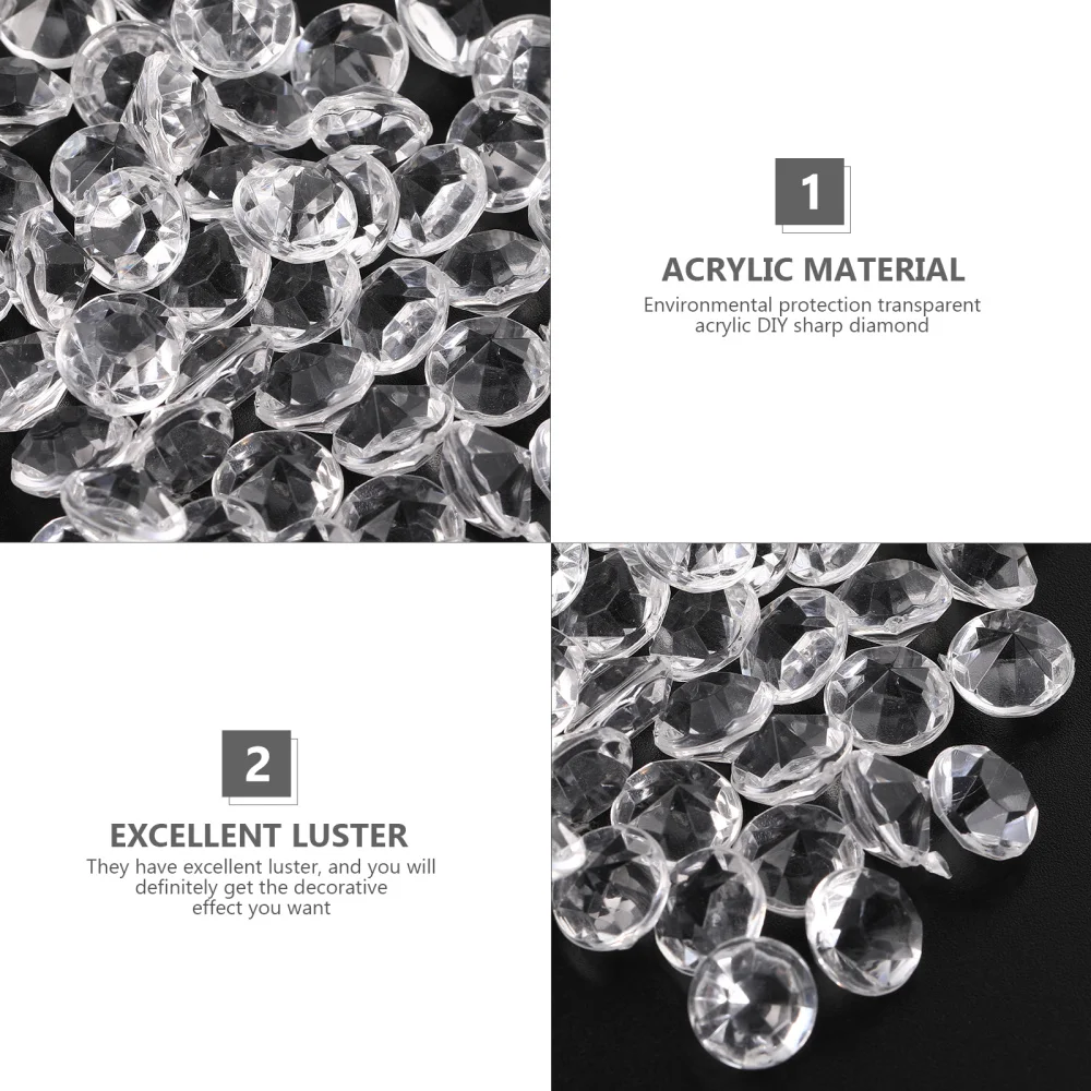 

500pcs Dress Clothes DIY Craft Materials Clear Acrylic Diamond Accessories