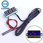 Зонд NTC 0,28 дюйма, цифровой термометр, контроль температуры, синий светодиодный дисплей, термостат, монитор постоянного тока 4-28 в