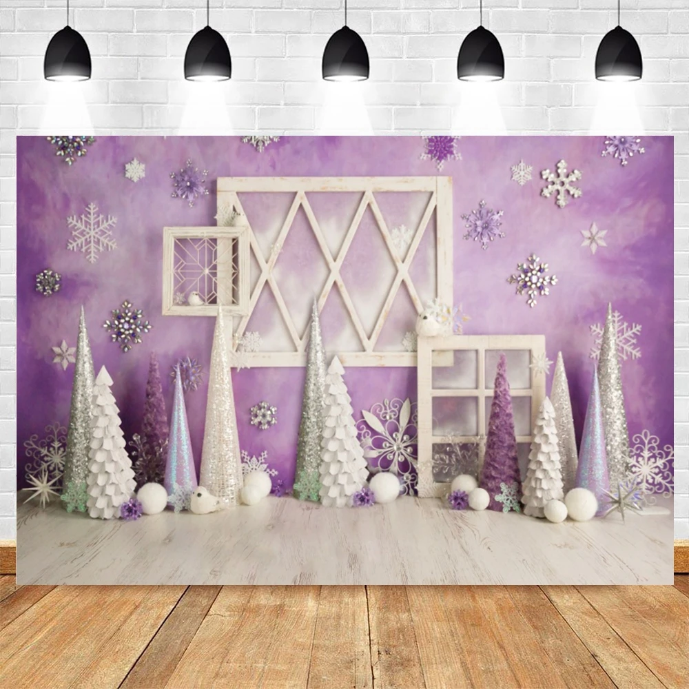 

Виниловый фон для фотосъемки новорожденных с изображением рождественской елки снежинок комнаты