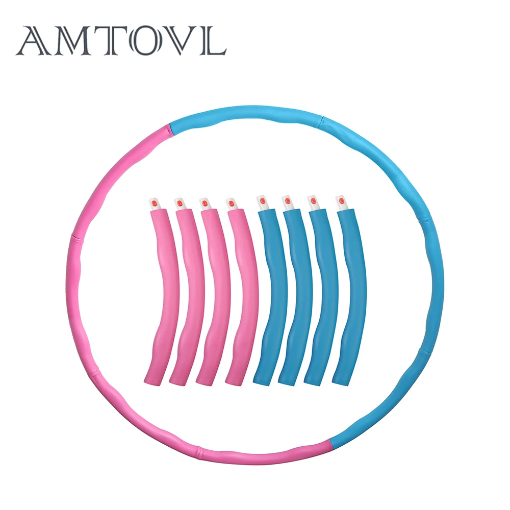 AMTOVL 8 секций съемный фитнес Мягкий ABS легкая спортивная обруч фитнес тренажерный зал инструмент утяжеленная Талия тренировочное кольцо оборудование для тренировки AMTOVL 8 секций съемный фитнес Мягкий ABS легкая спортивная обруч фитнес тренажерный зал инструмент утяжеленная Талия тренировочное кольцо оборудование для тренировки