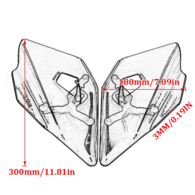

Motorcycle Shroud Windshield Windscreen Motorcycle Upper Turn Signal Deflector For BMW R1200GS LC 13-19 R1250GS LC ADV 2019-2021