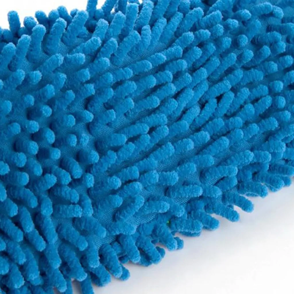 

1 Pair Mop Slippers Coral Velvet Striped Machine Washable Slippers Chenille Linen Mopping Slippers Household Cleaning Supplies