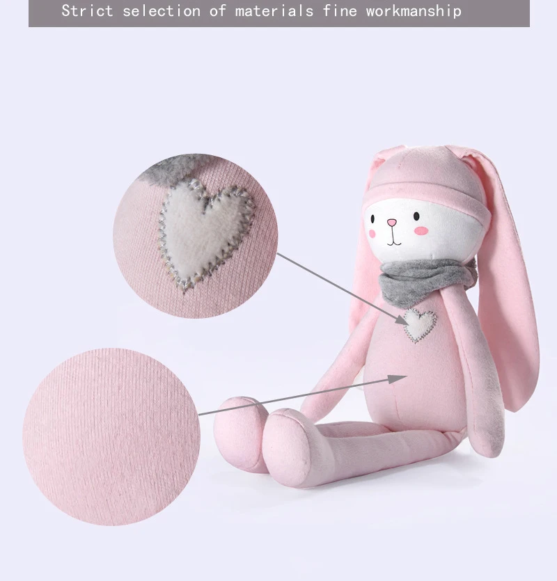 Кукла Кролик с длинными ушами 35 см мягкая игрушка-Зверюшка милый кролик мягкие