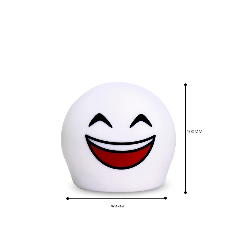 

LED Smiley Face Bubble USB Nightlight Cute Cartoon Silicone Seven Color Children's Bedroom Decoration Gift Remote Control