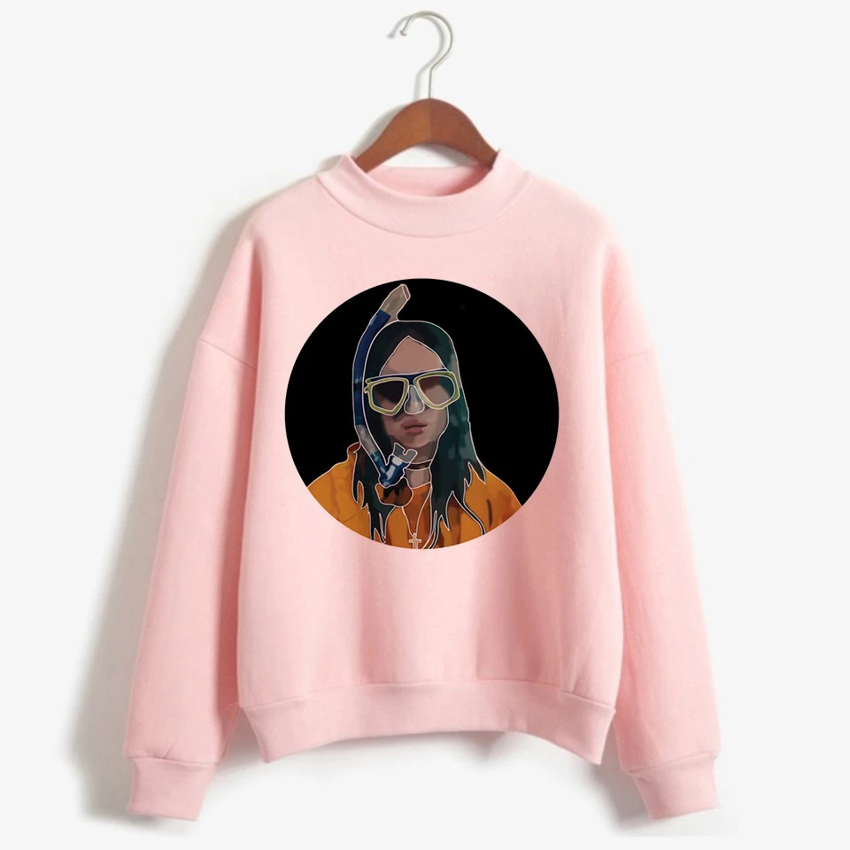 Billie Eilish толстовка женская одежда свитер корейский 90s с капюшоном Harajuku печати толстовки уличная Топ Повседневная Ulzzang капюшон - Цвет: 601