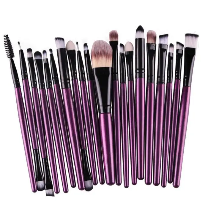 

20pcs/Set Prossional Makeup Brush Set Tools Make-up Toiletry Concealer Brushes Foundation Eyebrow Eyeliner Blush Wool Make #1014